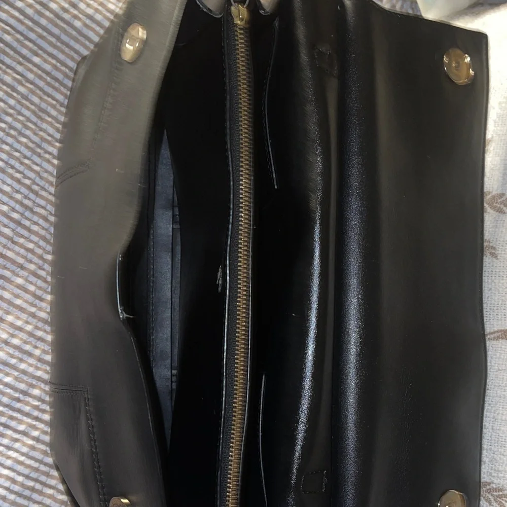 Vintage Black Tory Burch Black Leather Handbag